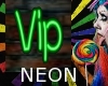 Neon VIP Sign Green Ligh