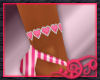 *Jo* Pink Heart Anklet L