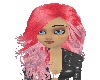 Red and pink long hair