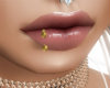 *R Gold Lips Piercing