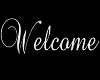 Welcome Silver sign