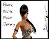 Black/WhiteFloral Jewely