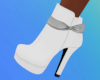 White/Grey Bow Boots