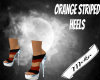Orange Striped Heels