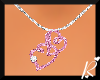 *R* Pink Heart Necklace
