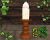 *G Large Wooden Candle