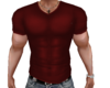 Red  VNeck Muscle Shirt