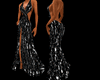 Black Sequin/Beaded Gown