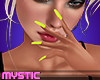 Matte Yellow Nails