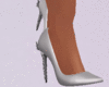 Silver High-heeled Shoes
