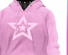 X. hoodie star pink