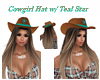 Cowgirl Hat Teal Star