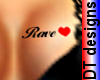 Rave red heart tattoo
