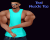 Teal Muscle Top