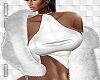 white fur jacket