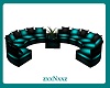 Teal Circular Couch