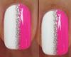 *White Pink Dainty Nail