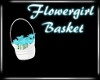 Aqua Flowergirl Basket