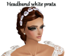 headband white prata 