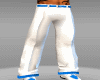 Blue white pants with M