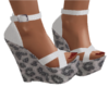 sandals leopard gray whi