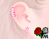 蝶 Pk Cross Ear Chain