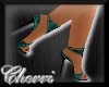 [C]Brocade Teal Heels V1