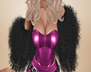 Black Fur Wrap-R