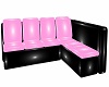 Pink PVC L Couch
