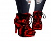 red black rose shoes