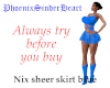 Nix sheer skirt blue