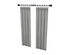 Single Curtains Long (wh