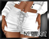 [BGD]White Laced Shorts