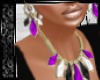 Lj Leaf Viola earrings