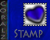 Blue Glass Heart Stamp