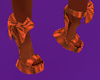 Tangerine Bowtie Sandals