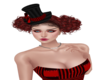Red/Black top hat