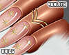 q. Gold Sparkle Nails