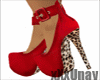 Umh* Leopard Heels -Red