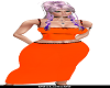 orange slouchy dress xl