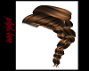 brown bun w/loose braid
