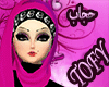 Pink & Black Hijab 2015