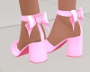 Ankle Bow Pink Shoes