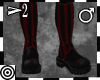 *m Red Striped Boots V2