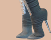 E* Gray Denim Boots