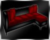 Red and Black L Couch