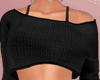 Y*Cropped Sweater Black