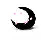 Blk and pink moon chair