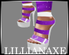 [la] Purple white heels