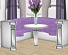 Purple&White corner seat